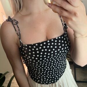 Levi's Black and White Floral Camisole